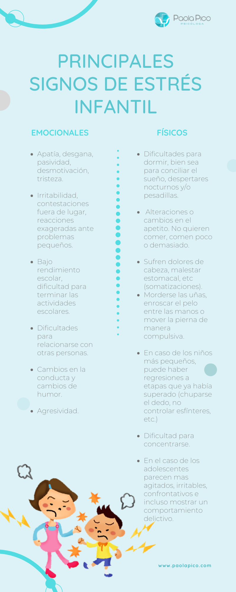 signos de estrés en la infancia